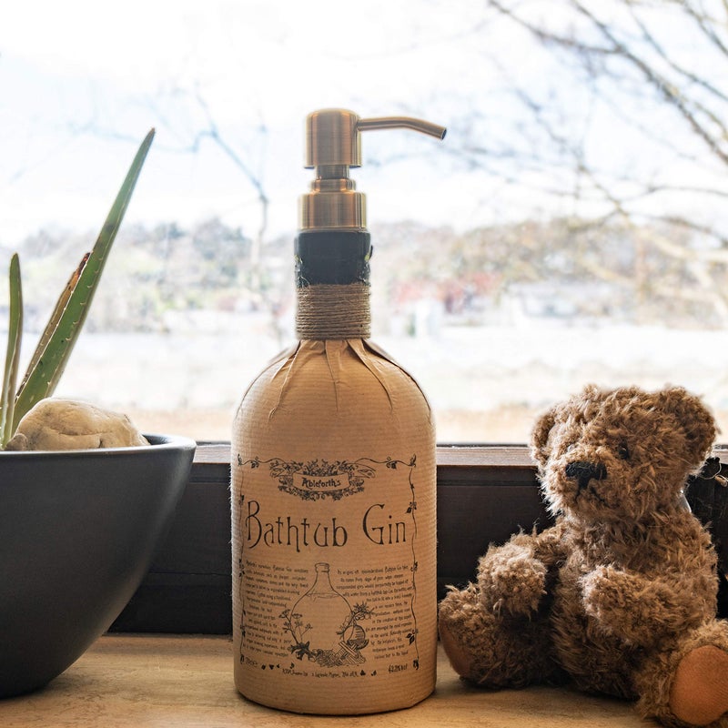 ALTGLAS Stainless Steel Soap Pump 'Zagreb' as Replacement for Liquid Hand Soap Dispensers and Bottle Upcycling (Vintage Brass) - Fits e.g. Jack Bottle - Image 2